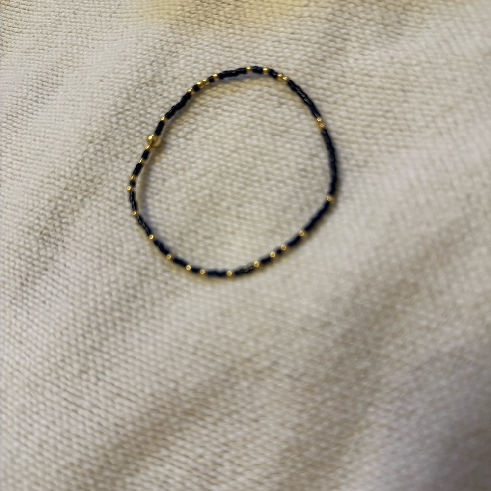 Enewton Navy & gold beaded bracelet
